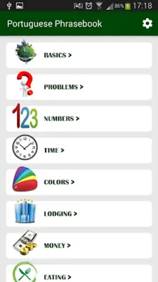 Brazilian Portugues phrasebook android App screenshot 2